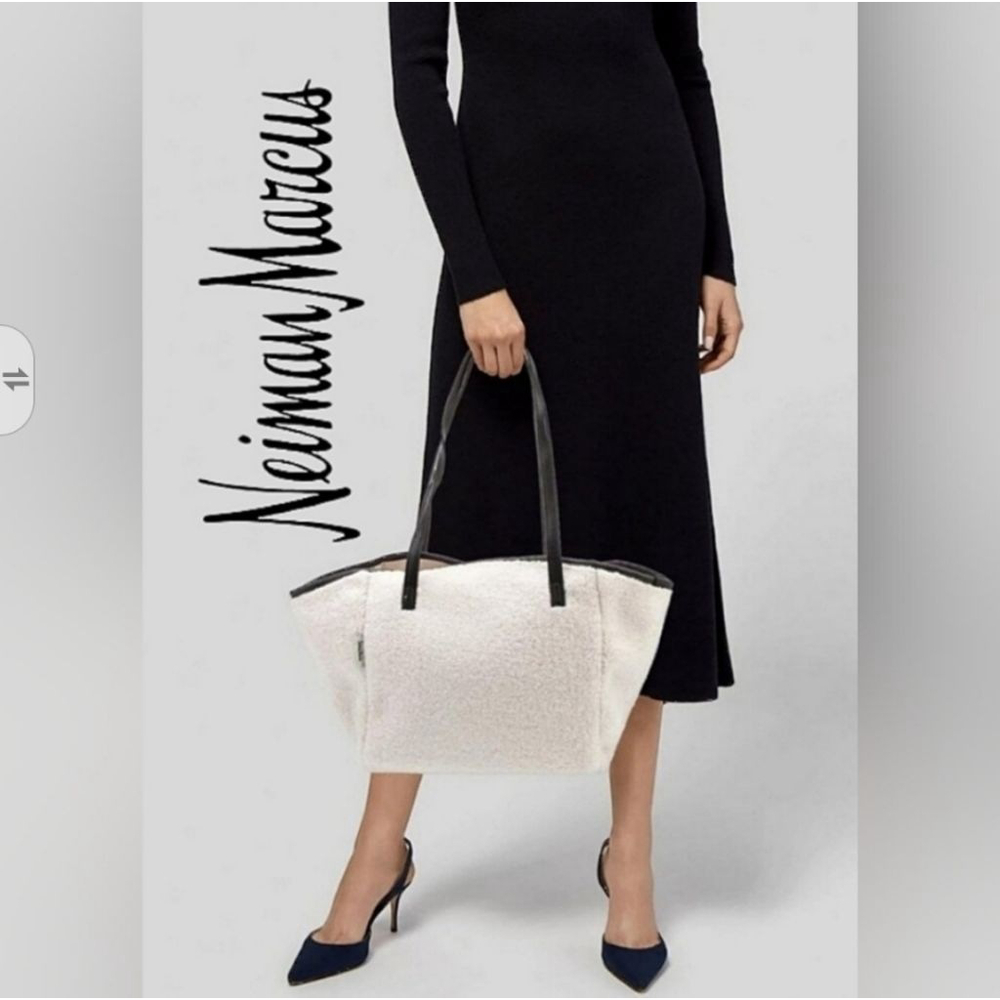 Neiman Marcus Shearling Tote Bag